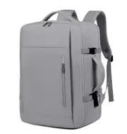 GGP Gray Expandable Backpack With Usb Port Multi Functional Outdoor, Commuter & Laptop Bag