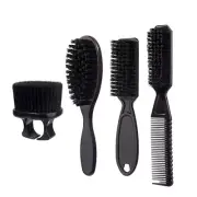 4 Pcs Double Head Hair Styling Brush Hairdresser Brush Set Beard Cleaning Brush