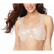 Bali Womens Pink Satin Minimizer Underwire Bra 34DDD B14