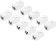 uxcell 10 Pack Cat 6 Ethernet Coupler, RJ45 Cat6 Coupler Jacks Female to Female Ethernet Adapter, White, 15x32x22mm