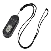 HRD-727 Portable FM Receiver Mini FM Radio Digital Display Retro Style DSP with Headphones Lanyard black