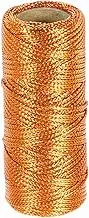 uxcell 1.5mm Metallic String, 16 Ply Decorative Metallic Bakers Twine Thread Cord Rope for Gift Wrapping DIY Crafts Making Ornament Decor, Dark Gold Tone, 27Yards
