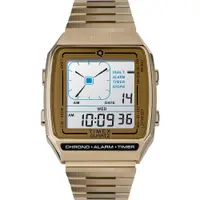 在飛比找PChome24h購物優惠-【TIMEX】天美時 Q Timex電子系列 復刻電子錶-金