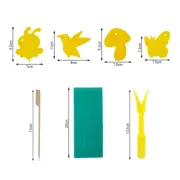 59Pcs Double-Sided Insect Catcher Strong Sticky Traps Board Flycatcher Sticker P
