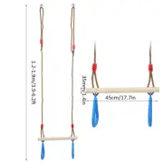 Children Adult Pull Up Rings Wooden Stick Trapeze Swing Triangular Gym AC