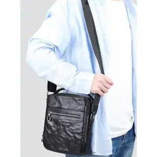 【MoonDy】男生包包 斜背包 手提包 側背包 小方包 真皮包包 牛皮包 黑色包包 植鞣皮包 休閒包包 男生禮物
