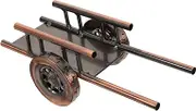 Iron Ornaments Wine Rack Decor Retro Grocery Cart Model for Home Bar Decor