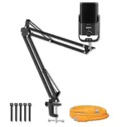 Rode NT-USB Mini USB Condenser Mic with SC27 Orange USB-C Cable and Boom Arm