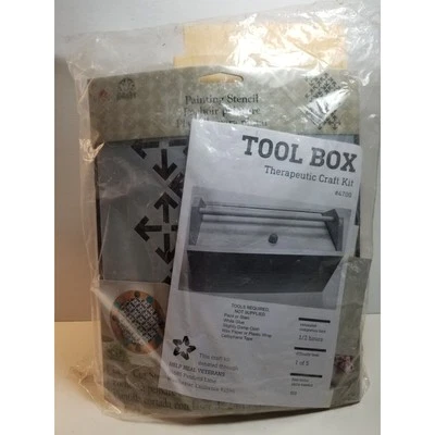 Wooden Toolbox Craft Kit W/stencil Included