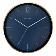 34cm NeXtime ESSENTIAL Vintage Blue Metal Wall Clock