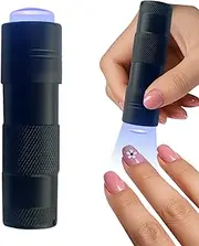 Portable Handheld UV Light For Gel Nails, LED Mini UV Nail Lamp With French Tip Stamp Silicone Head, Small Lámpara Para UñAs U V Flashlight Nail Dryer For Rhinestone Glue Decoration DIY At Home Travel