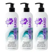 3 x 475ml Wet Water Based Lubricant Paraben Free Odourless Toy Hypoallergenic