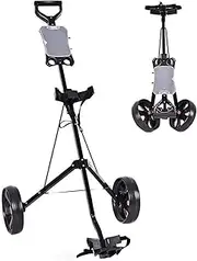 Folding Golf Pull Cart, Golf Ball Trolley | 2 Wheel Trolley Iron Folding - Portable Lightweight Outdoor Sports Accessory for Asphalt, Lightweight Display Stand Attachment
