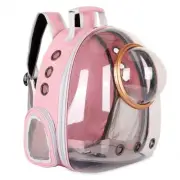 Carrying Travel Bag Breathable Space Capsule Transparent Pet Carrier Bag Pink