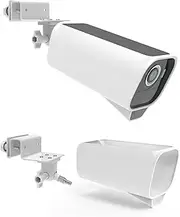 HOLACA Silicone Case + Gutter Mount Compatible with eufyCam S3 Pro, Waterproof, Soft, Durable (Camera Not Included), Silicone Case + Holder, White