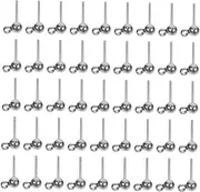 OATIPHO Goldendoodle Accessories 100pcs Ball Ear Stainless Steel Earrings Earrings Ball Earrings Stainless Steel Earrrings Earring Dangle Jewelry Findings Round Bead Ear Rings Ear Studs