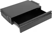 [Mount-it!] Under Desk Pull-Out Drawer Kit with Smooth Sliding Track | Office Storage Organizer | Mounts to Desktops Tables and Workbenches Over 0.71 Inches Thick | Matte Black