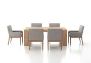 ROMULUS 7 Piece Dining Suite with Lazarus Dining Chairs