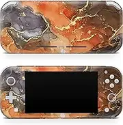 TACKY DESIGN Orange Marble Skin Compatible with Nintendo Switch lite Skin, Abstract Switch lite Stickers, Vinyl 3m Decal, Full wrap Cover