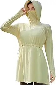 [NWUGTHTX] Women's UV Protection Long Sleeve Shirt, Workout Running Athletic Jacket, Full Zip Lightweight Hoodies