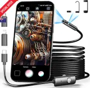 [Dual-Lens] Endoscope Camera with Light,1980P Borescope Inspection Camera with 8