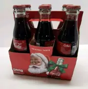 Coca-Cola Collectible Santa Clause Christmas Themed Bottles (unopened) Set Of 6