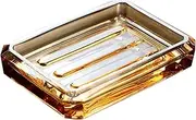Bath Tub Accessories Soap Dish Soap Holder Glass Square Shape Soap Bar Storage Tray Dry Clean for Shower Bathroom Bathtub Kitchen Square Stand