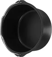 HEATSHAKING Air Fryer Baking Basket Round Cake Baking Mold Air Fry Pan for Oven Non-stick Baking Barrel Round Cake Pan for Air Fryer Air Fryer Oven Pan Air Fryer Basket Oven Basket Steel Black