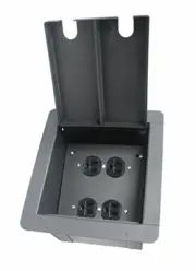 Elite Core FB-QUAD-AC Recessed Floor Box with Quad AC Outlets Only