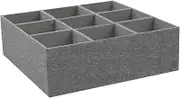Qianly 9 Section Drawer Organizer Storage Bin Multifunctional Container Organizing Tray Gifts Sturdy Household Essential Accessory