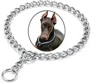 Chain Dog Training Choke Collar, Adjustable Stainless Steel Chain Slip Collars, Strong, for Small Medium Large Dogs Pitbull Bulldog Strong Stainless Iron Dog Slip ​P China Collar