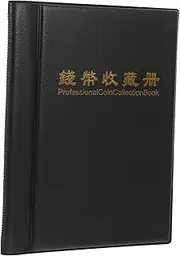 Veemoon Coin Collection Album Antique Coin Storage Book PU Cover Transparent Design Lightweight and Portable