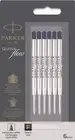 Parker QuinkFlow Ink Refill for Ballpoint Pens, Fine Point, Black Pack of 6 R...