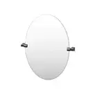 Gatco 5659MX A-Line Frameless Oval Mirror 26.5 Inch Matte Black