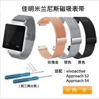 在飛比找Yahoo!奇摩拍賣優惠-適用佳明Garmin Vivoactive米蘭尼斯磁吸錶帶 