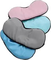 Beavorty Assorted Silk Sleep Mask Set Double-side Blindfold for Women Men Travel and Parties Soft