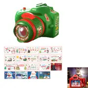 Toy Christmas Projector Cartoon Light Up Santa Claus Pattern Christmas Projection Toys-Green