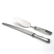 Royal Selangor Hand Finished Wedding Collection Pewter Roses Cake Knife Server S
