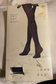 A New Day Fashion Tights Flocked OSFM Small Medium