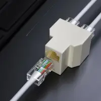 在飛比找樂天市場購物網優惠-網線 三通頭 RJ45 網絡 網路線連接器 1分2 轉接頭 