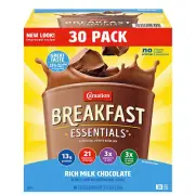 Carnation Breakfast Essentials Nutritional Powder Drink Mix, Chocolate 30 ct.