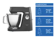 Kenwood Titanium Chef Baker XL Stand Mixer Black