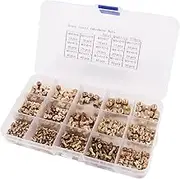 370 Pieces Threaded Insert Nut M2 M3 M4 M5 Internal Thread Knurled Nuts Brass Embedded Nuts for Plastic Parts in 3D Printed Parts