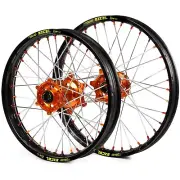 SM Pro/Excel Takasago KTM EXC/EXC-F 03-23 21"/18" Black/Orange Wheel Set