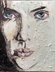 “Lucy”, #michaelscottwoodcock Gritty Oil Painting Canvas Art Original