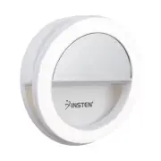Mini LED Selfie Ring Light with Mirror & Clip, Dimmable, 36 Beads, USB Powered