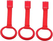 Kisangel 3Pcs Crib Pull Up Rings Bed Stand Up Tools for Hanging Rings for Cribs Safe Support for Confidence Building