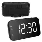 (White)Alarm Clock LED Alarm Clock View The Current Temperature Dual Alarm