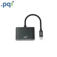在飛比找森森購物網優惠-PQI Type-C to HDMI VGA 2 Port 