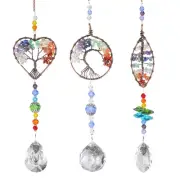 Crystal Tree Life Suncatchers Window Car Wall Hanging Ornament for Home Garden